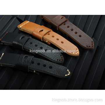 24mm calf watchband genuine leather watch band for panerai wristband watch strap wholesale